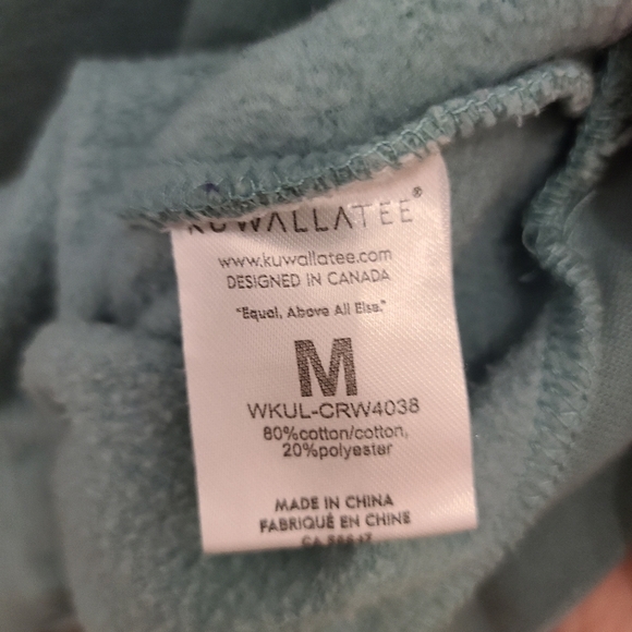 Kuwalla Cotton Crew Sweater - Sage Green - Size M - Picture 4 of 10
